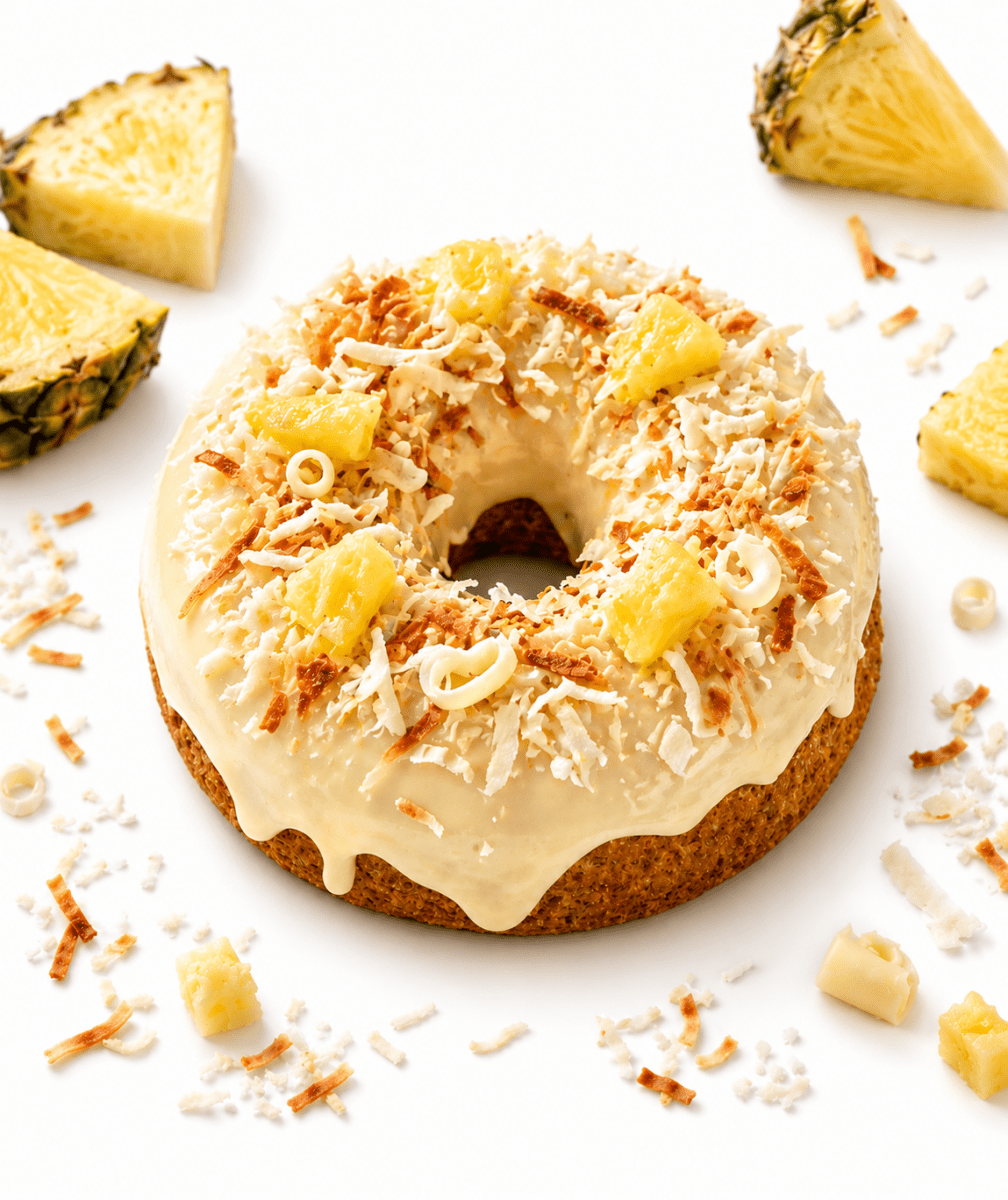 Single Pina Colada Protein Donut