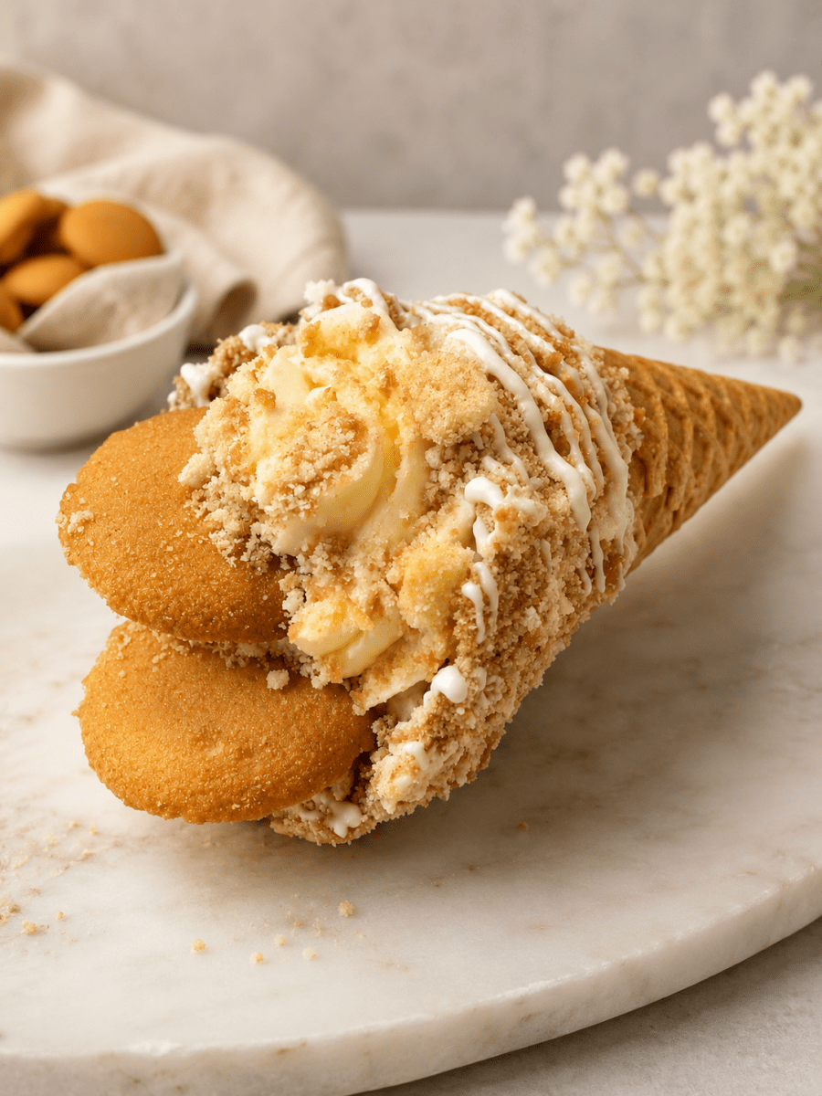 Banana Pudding Dessert Cone