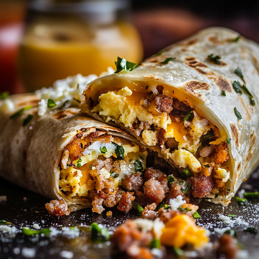 Sausage Breakfast Burrito – Mother of Macros Cafe